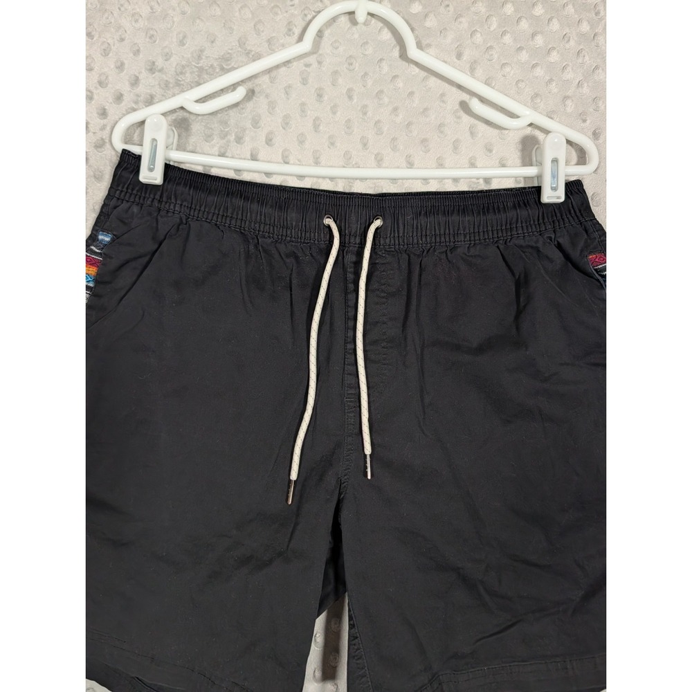 Wowie Casual Shorts Men's Large Black Aztec Tribal Trim Beach 7" Slim - Picture 4 of 14